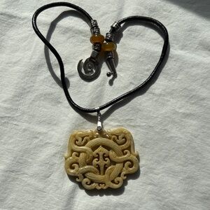 Beautifully Carved Pendant Necklace